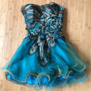 Sherri Hill Peacock Dress